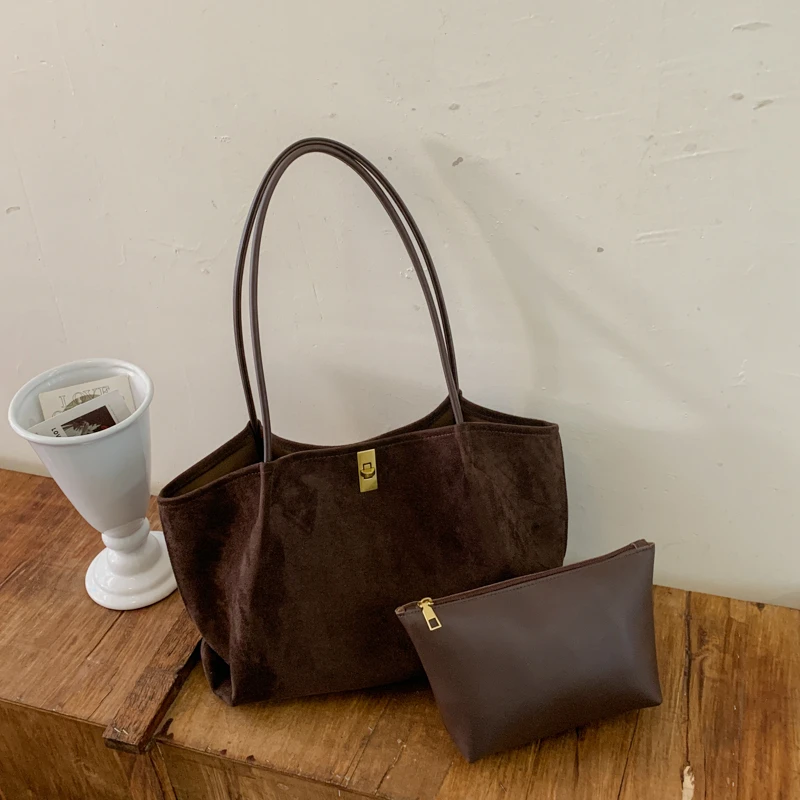 レトロなレオパード柄のスエード製トートバッグ。高級感のある大 - Luxury Bags Tote のレビューと価格